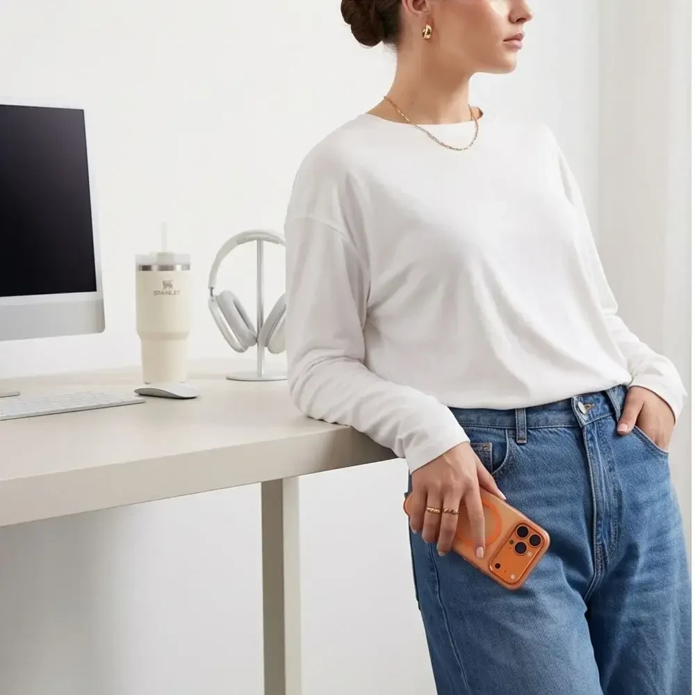Dėklas TECH-PROTECT MAGZERO MAGSAFE IPHONE 17 PRO MAX / 18 PRO MAX MATTE COSMIC Oranžinis