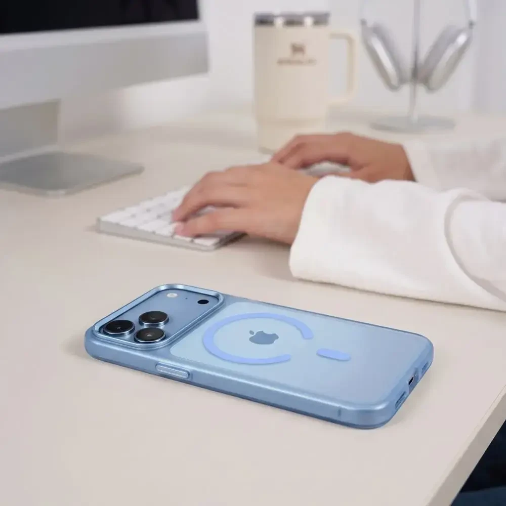 Dėklas Tech-Protect MagZero MagSafe case for iPhone 17 Pro / 18 Pro - light mėlynas matte