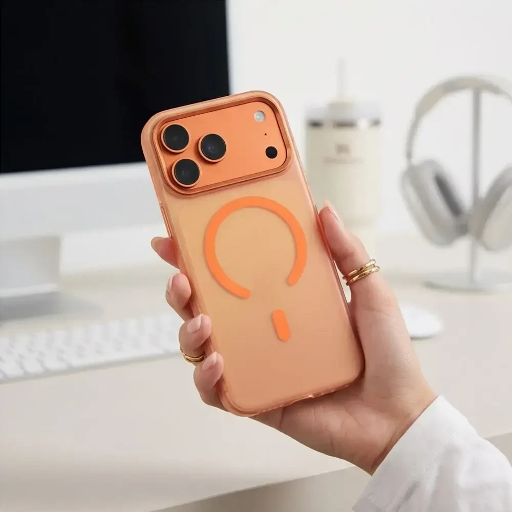 Dėklas TECH-PROTECT MAGZERO MAGSAFE IPHONE 17 PRO MAX / 18 PRO MAX MATTE COSMIC Oranžinis
