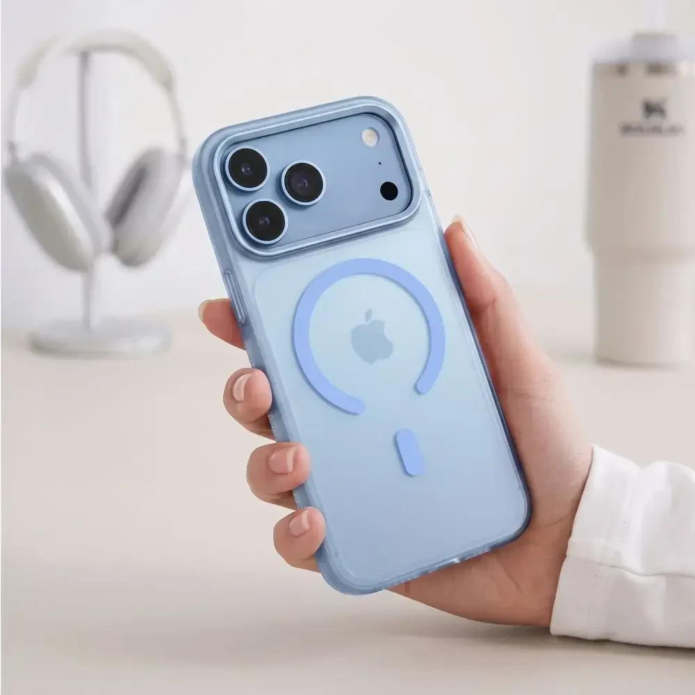 Dėklas Tech-Protect MagZero MagSafe case for iPhone 17 Pro / 18 Pro - light mėlynas matte
