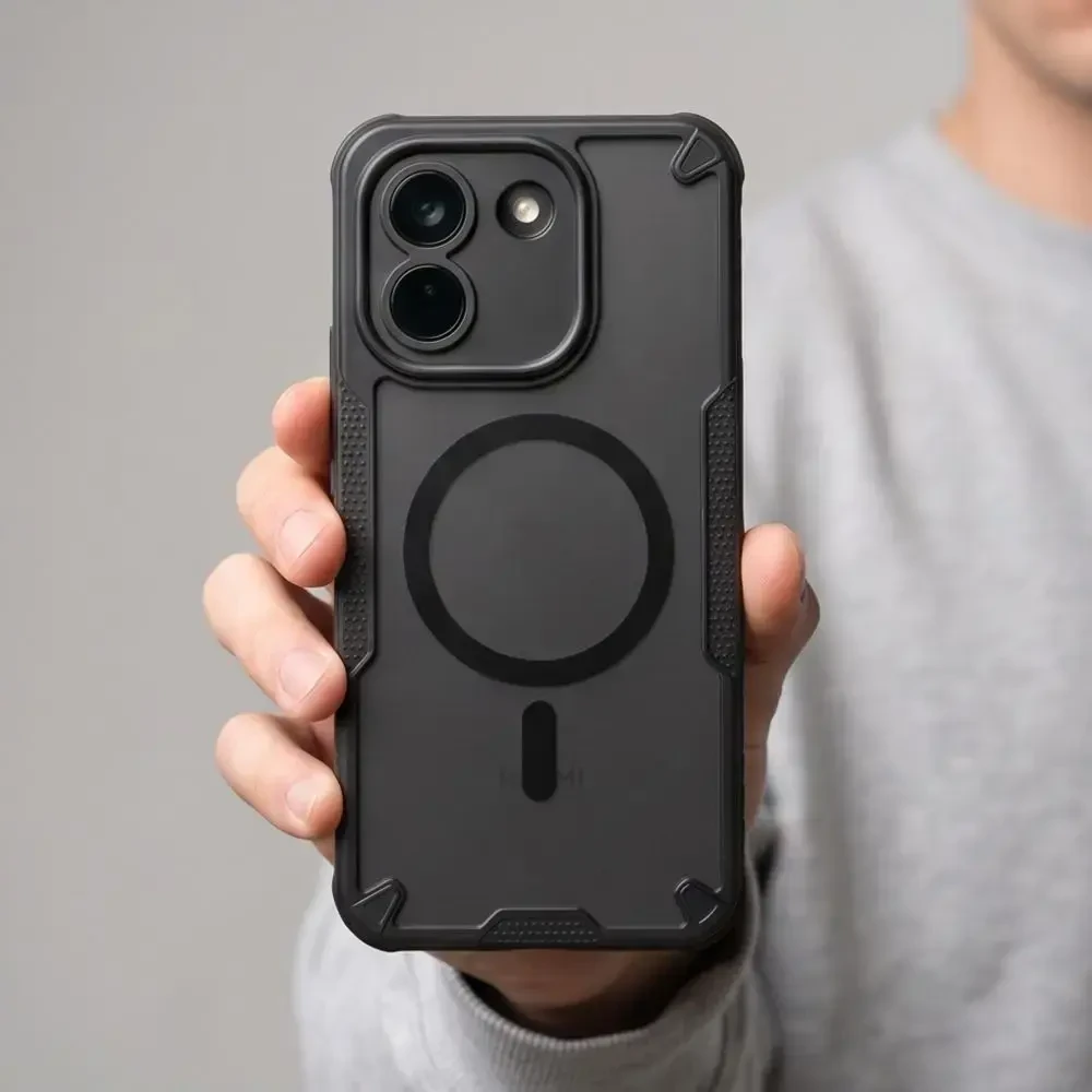 Dėklas Tech-Protect Rugged Shield MagSafe na Xiaomi Redmi Note 17 Pro Max 5G - juoda matowe