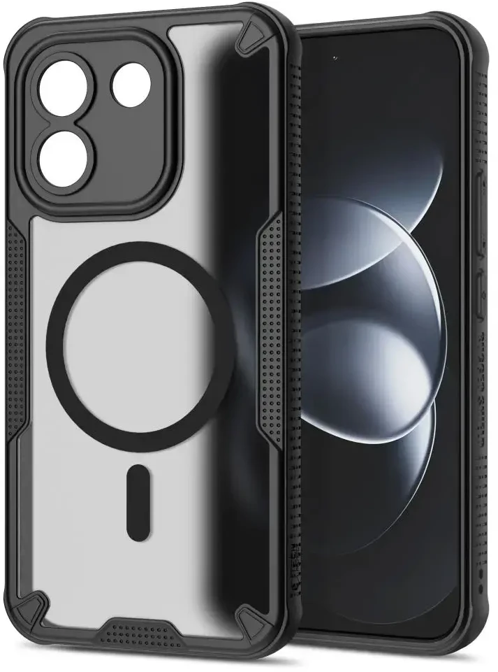 Dėklas Tech-Protect Rugged Shield MagSafe na Xiaomi Redmi Note 17 Pro Max 5G - juoda matowe