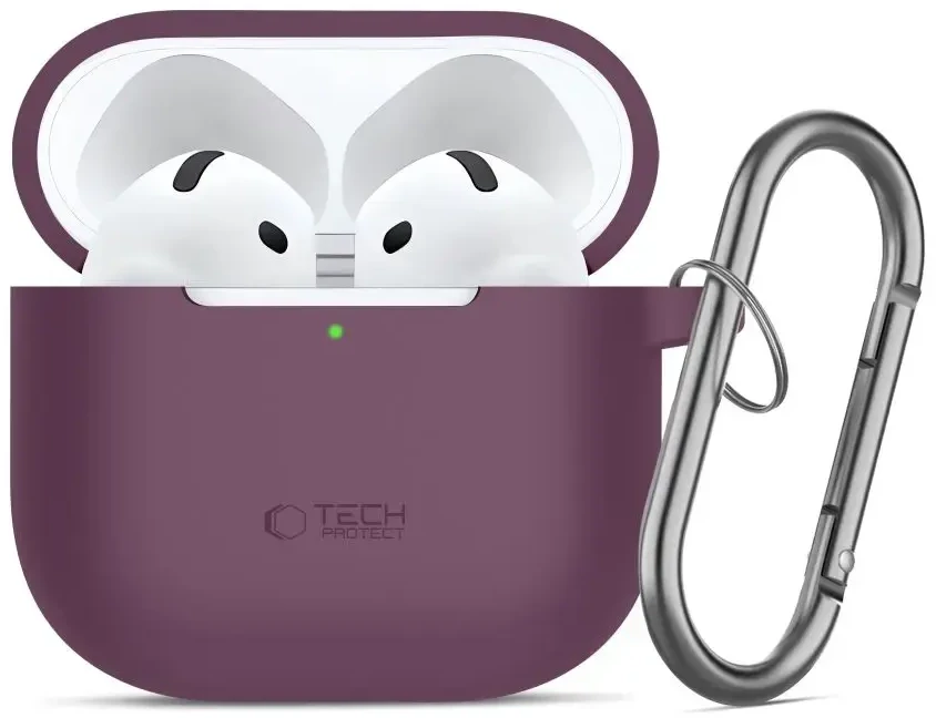 Dėklas TECH-PROTECT silikoninis pakabukas Apple AirPods 4 / 5 bordo spalvos