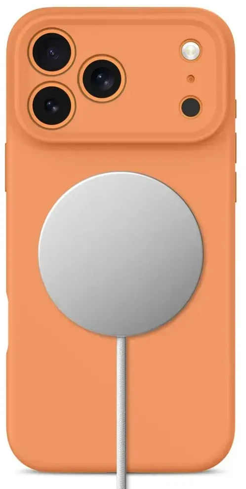 Dėklas TECH-PROTECT SILICONE MAGSAFE IPHONE 17 PRO / 18 PRO COSMIC Oranžinis