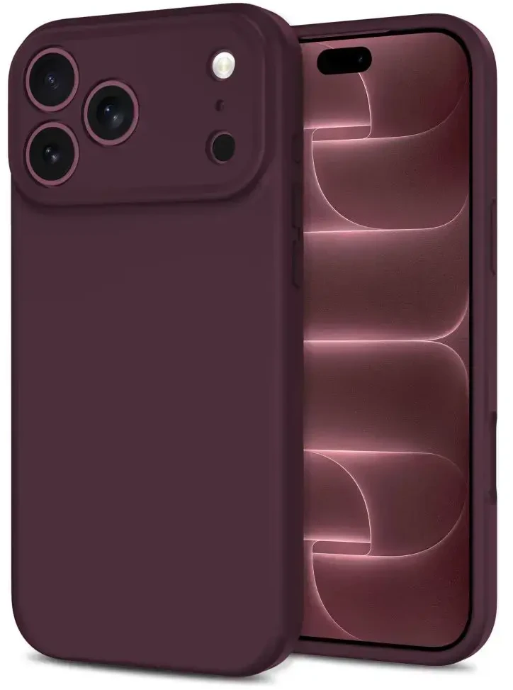 Dėklas TECH-PROTECT SILICONE MAGSAFE IPHONE 17 PRO MAX / 18 PRO MAX BURGUNDY