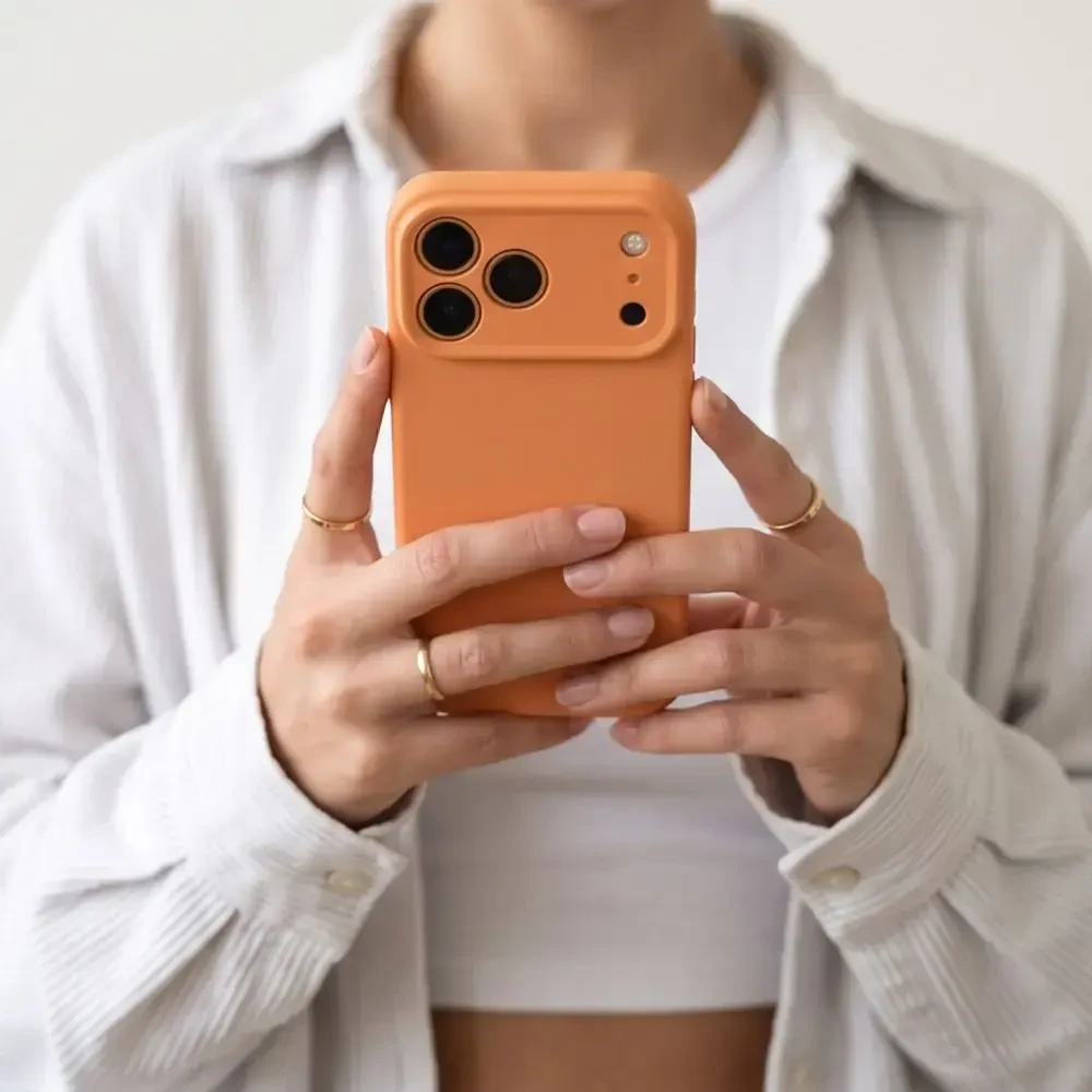 Dėklas TECH-PROTECT SILICONE MAGSAFE IPHONE 17 PRO MAX / 18 PRO MAX COSMIC Oranžinis