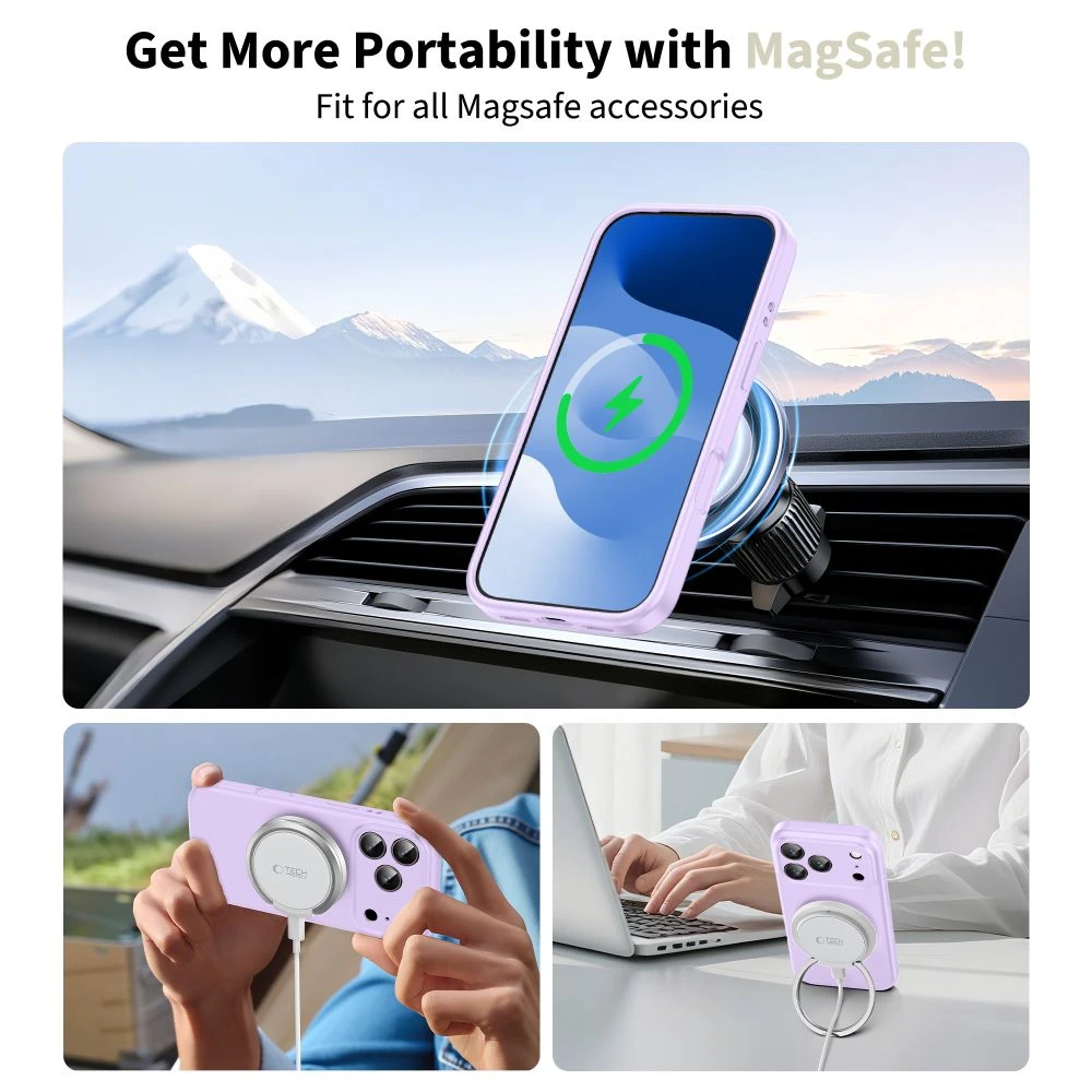 „Tech-Protect Silicone Magsafe“ iPhone 17 Pro Max apsauginis dėklas