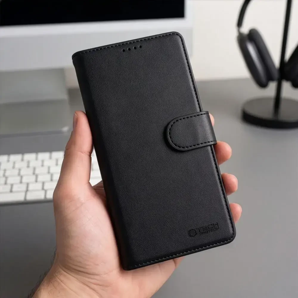 Dėklas TECH-PROTECT WALLET MAGSAFE IPHONE 17 PRO MAX / 18 PRO MAX MATTE Juodas