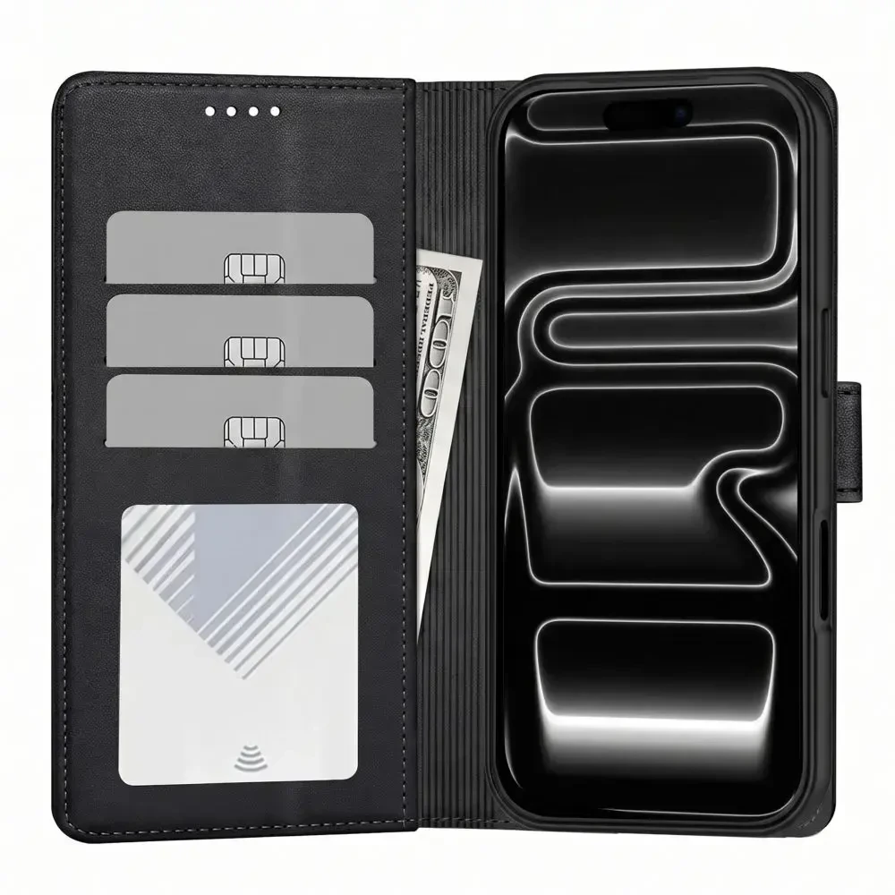 Dėklas TECH-PROTECT WALLET MAGSAFE IPHONE 17 PRO / 18 PRO MATTE Juodas