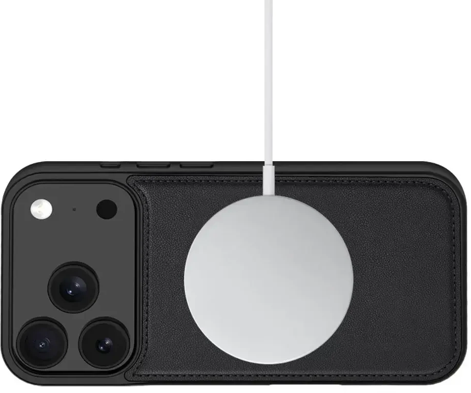 Dėklas TECH-PROTECT WALLET MAGSAFE IPHONE 17 PRO MAX / 18 PRO MAX MATTE Juodas