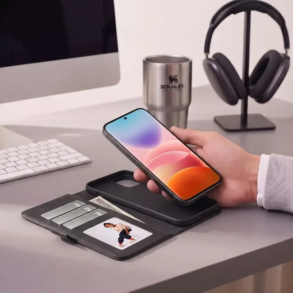 Dėklas TECH-PROTECT WALLET XIAOMI REDMI 17 4G / 5G Juodas