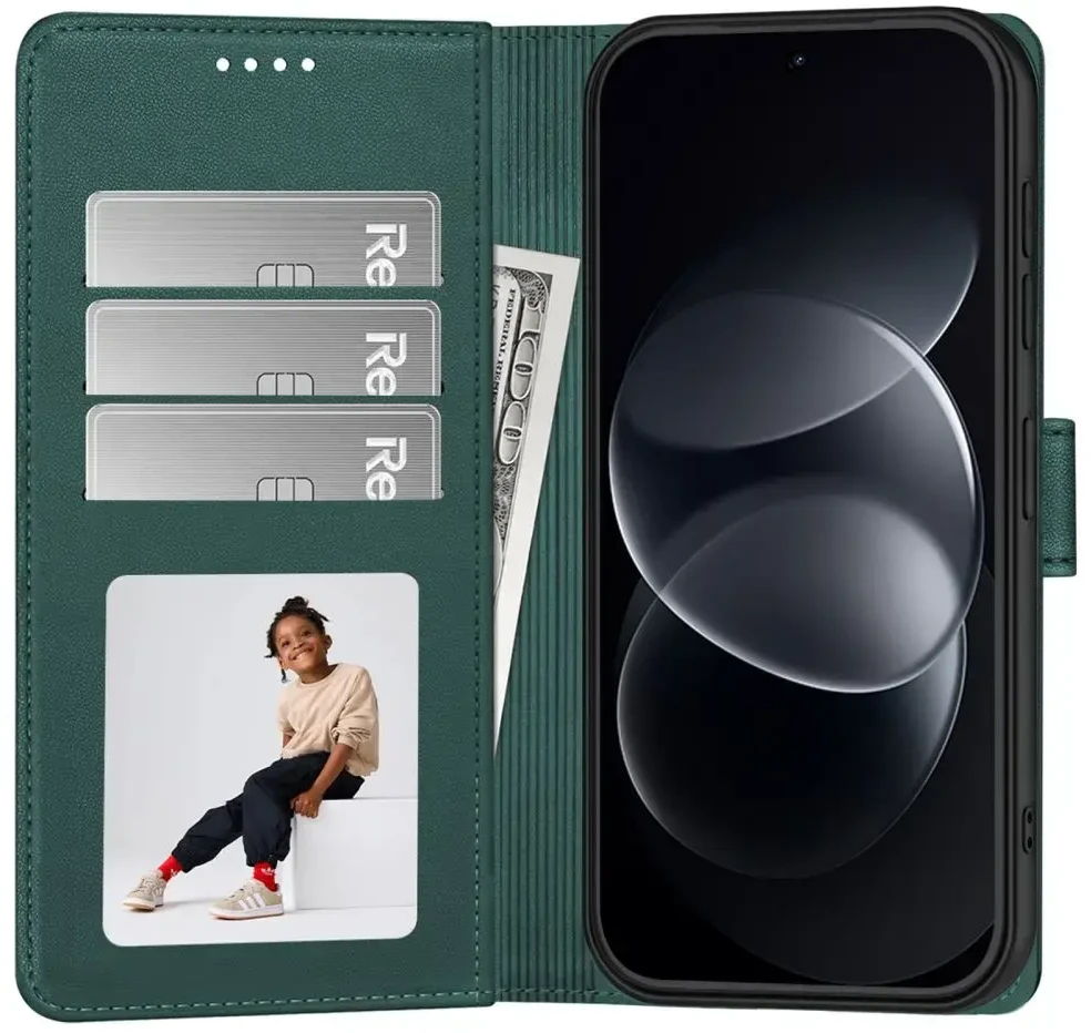Dėklas Tech-Protect Wallet Case for Xiaomi Redmi Note 17 Pro Max 5G - Žalias