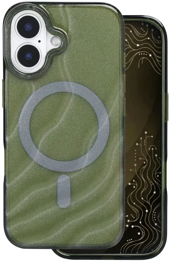 Tecto Shield Desert Mag dėklas, skirtas iPhone 17 6,3" tamsiai alyvuogių spalvos