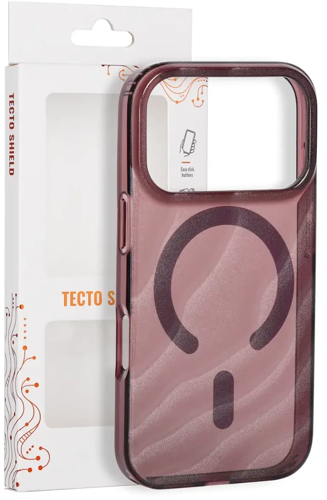 Tecto Shield Desert Mag dėklas, skirtas iPhone 17 Pro 6,3" / iPhone 18 Pro 6,3", raudonmedžio spalvos