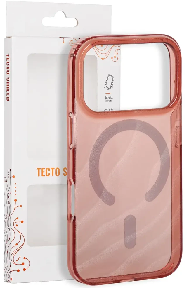 Tecto Shield Desert Mag dėklas, skirtas iPhone 17 Pro 6,3" / iPhone 18 Pro 6,3", terakotos spalvos