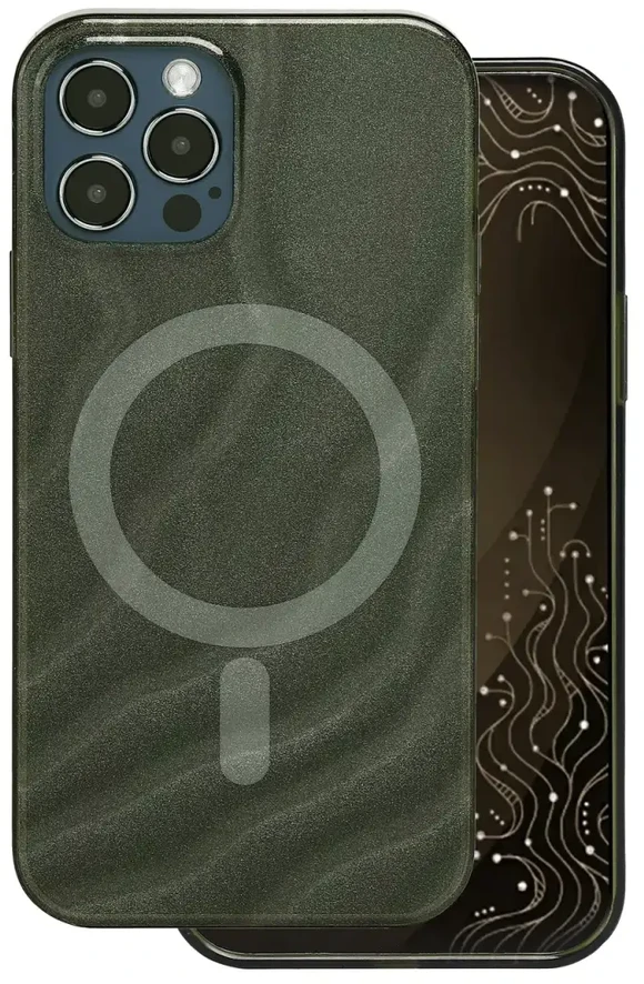 Tecto Shield Desert Mag dėklas, skirtas iPhone 12 / 12 Pro 6,1" tamsiai alyvuogių spalvos