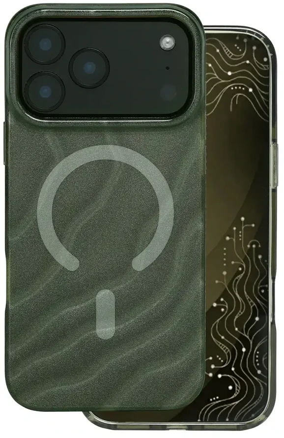 Tecto Shield Desert Mag dėklas, skirtas iPhone 17 Pro Max 6,9" / iPhone 18 Pro Max 6,9", tamsiai alyvuogių spalvos