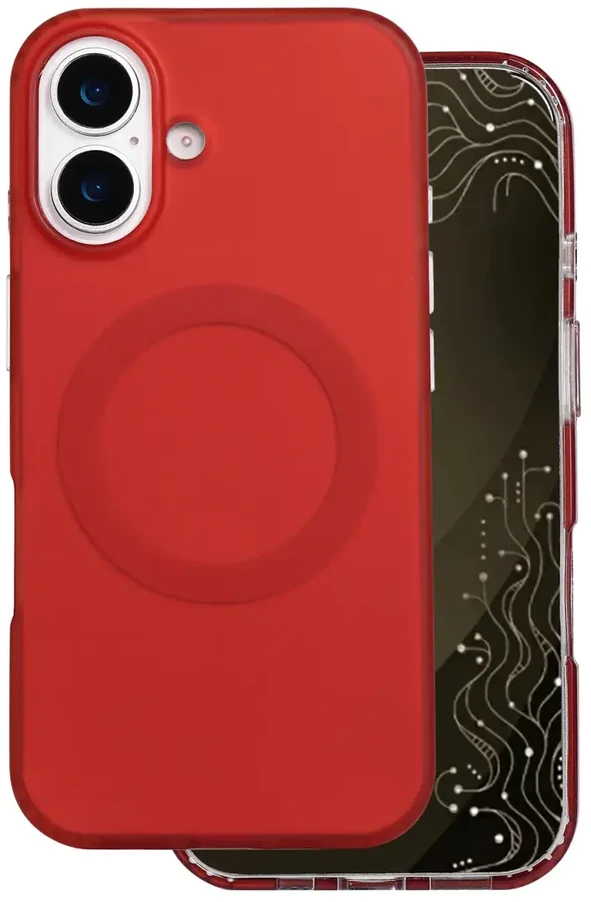 Tecto Shield Mistiq Mag dėklas, skirtas iPhone 16 6,1" raudonas