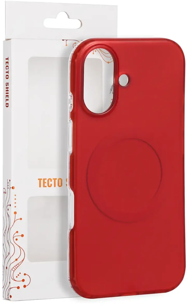 Tecto Shield Mistiq Mag dėklas, skirtas iPhone 17 6,3" raudonas