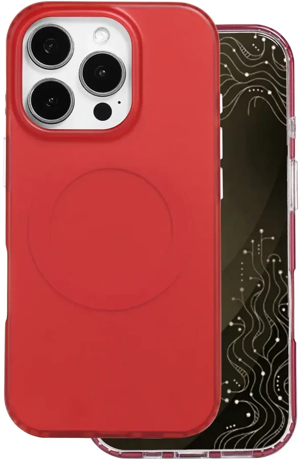 „Tecto Shield Mistiq Mag“ dėklas, skirtas „iPhone 16 Pro“ 6,3" raudonas