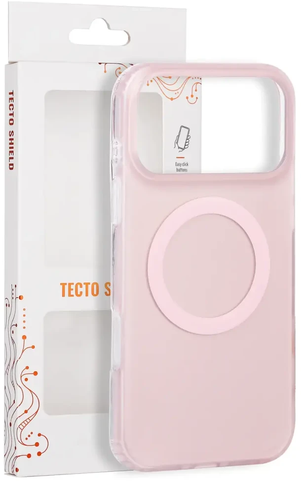 Tecto Shield Mistiq Mag dėklas, skirtas iPhone 17 Pro Max 6,9" / 18 Pro Max 6,9" rožinis