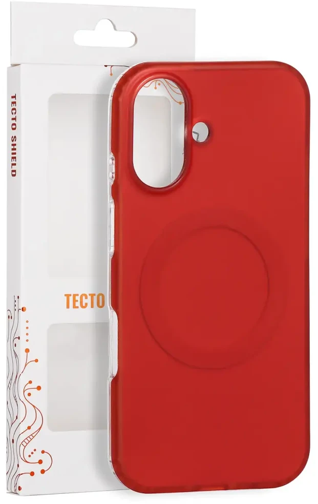 Tecto Shield Mistiq Mag dėklas, skirtas iPhone 16 6,1" raudonas