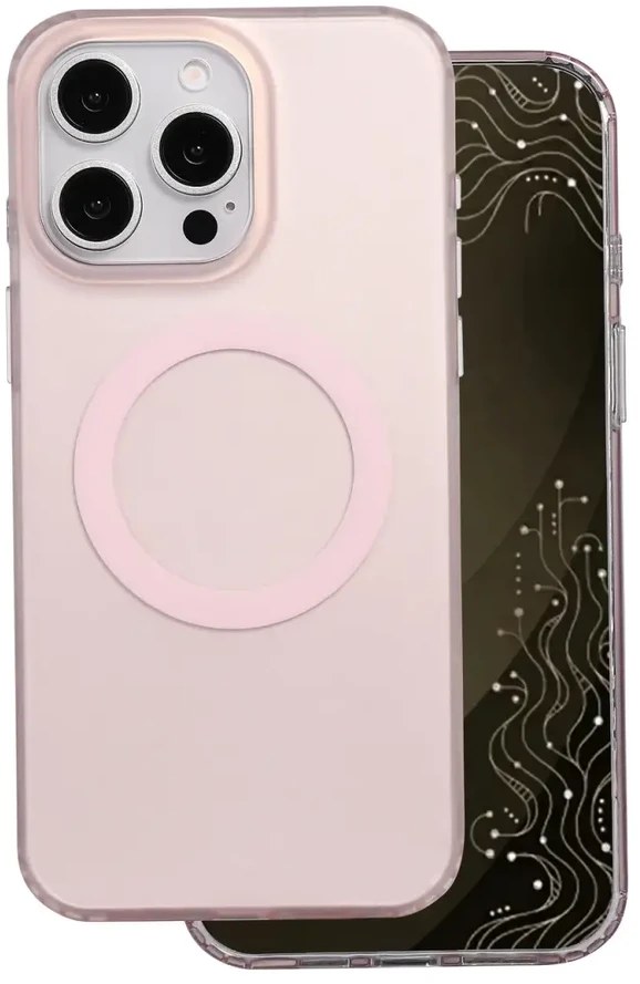 Tecto Shield Mistiq Mag dėklas, skirtas iPhone 15 Pro 6,1", rožinis