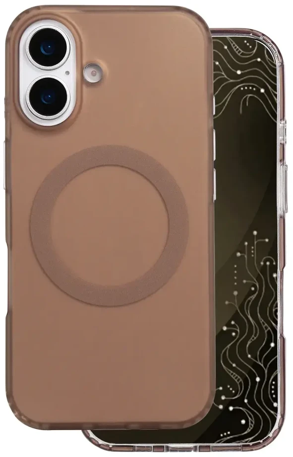 Tecto Shield Mistiq Mag dėklas iPhone 16 6,1" rudas