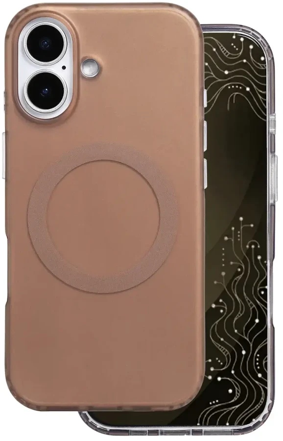 Tecto Shield Mistiq Mag dėklas, skirtas iPhone 17 6,3" rudas
