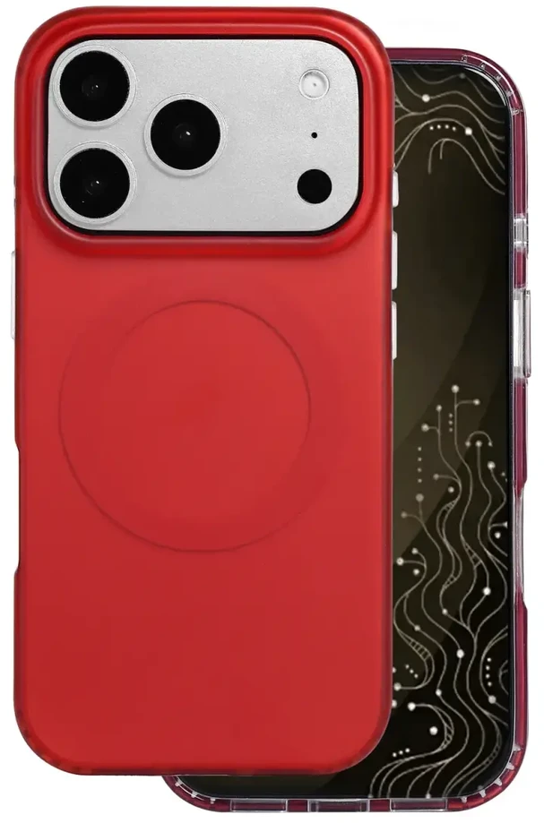Tecto Shield Mistiq Mag dėklas, skirtas iPhone 17 Pro 6,3" / 18 Pro 6,3", raudonas
