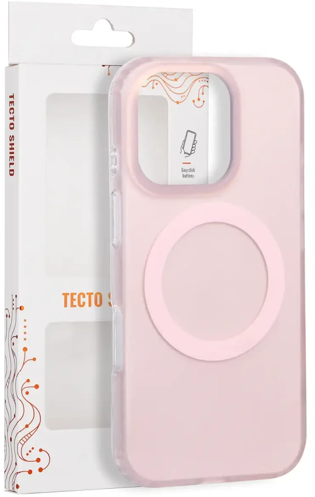 Tecto Shield Mistiq Mag dėklas, skirtas iPhone 16 Pro 6,3" rožinis