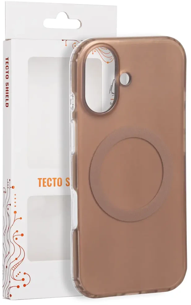 Tecto Shield Mistiq Mag dėklas, skirtas iPhone 17 6,3" rudas