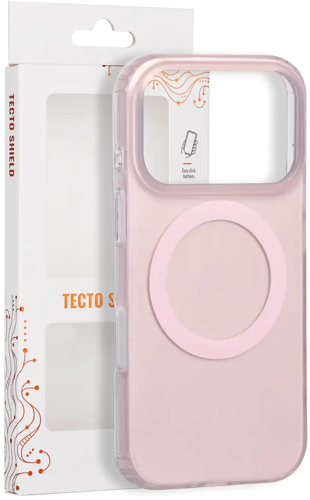 ```html Tecto Shield Mistiq Mag dėklas, skirtas iPhone 17 Pro 6,3" / 18 Pro 6,3", rožinis ```