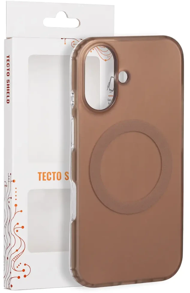 Tecto Shield Mistiq Mag dėklas iPhone 16 6,1" rudas