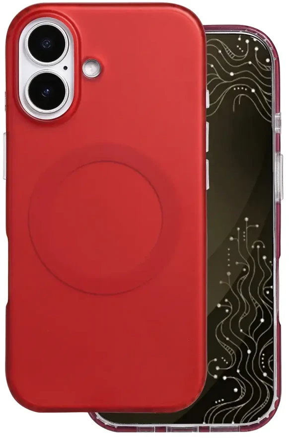 Tecto Shield Mistiq Mag dėklas, skirtas iPhone 17 6,3" raudonas