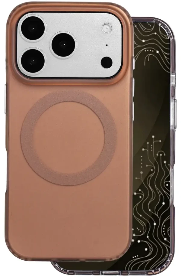 Tecto Shield Mistiq Mag dėklas, skirtas iPhone 17 Pro 6,3" / 18 Pro 6,3" rudas
