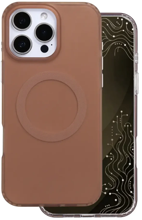 Tecto Shield Mistiq Mag dėklas, skirtas iPhone 16 Pro Max 6,9" rudas