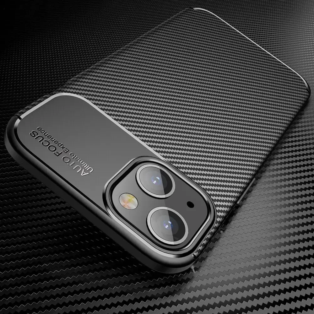 Vennus Tel Protect Carbon Elite dėklas skirtas iPhone 14 juodos spalvos