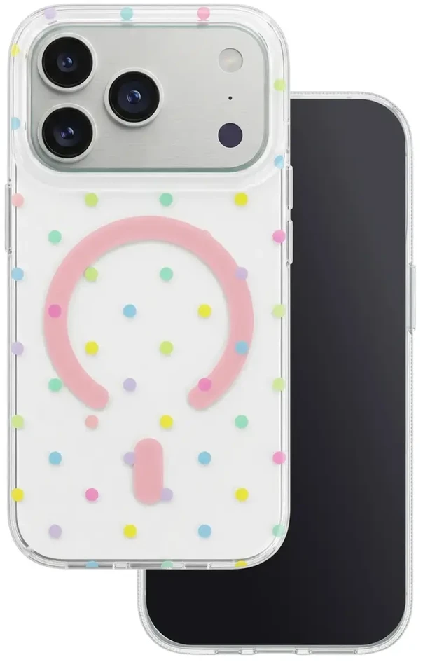 TFO Telforceone „Bubble Dots Mag“ dėklas, skirtas „iPhone 12 / 12 Pro 6,1“; baltas