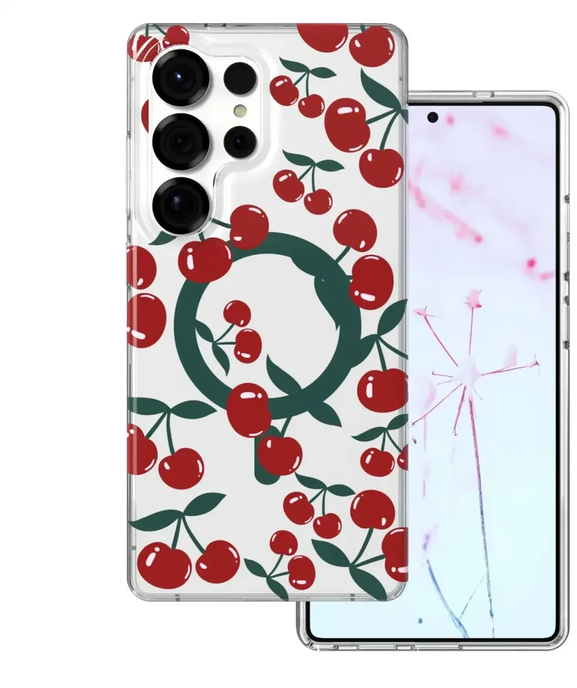 Dėklas TFO Telforceone Cherry Mag case for Samsung Galaxy S25 Ultra transparent