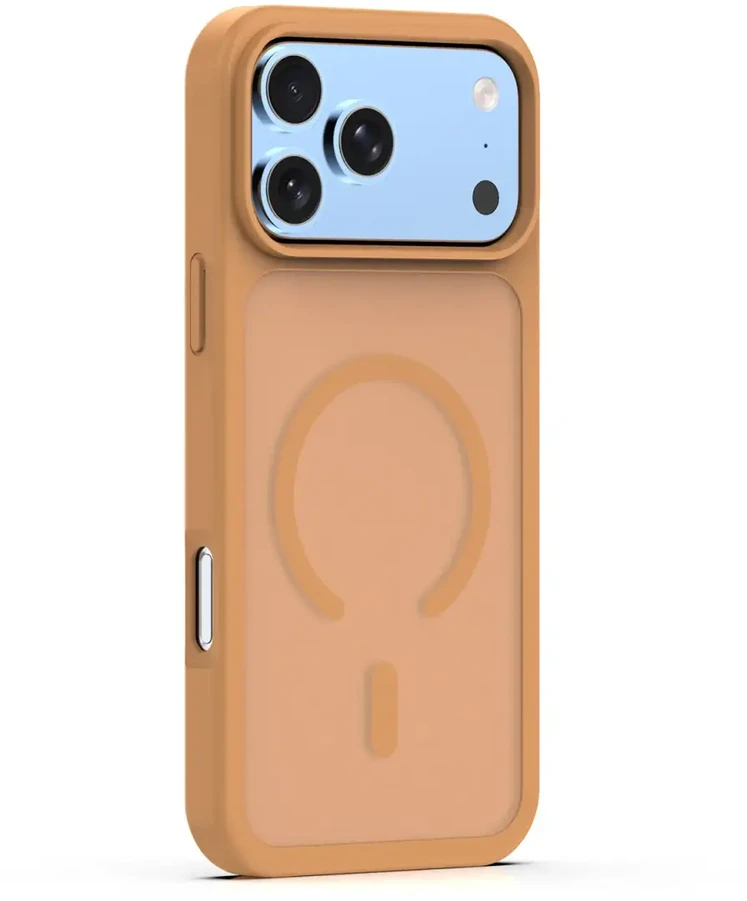 Dėklas Telforceone Mag Matt case for iPhone 17 Pro 6,3" / iPhone 18 Pro 6,3" ruda big hole