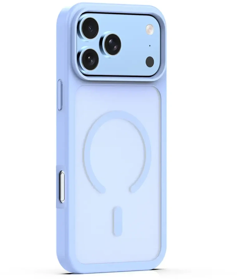 Dėklas Telforceone Mag Matt case for iPhone 17 Pro 6,3" / iPhone 18 Pro 6,3" light mėlynas big hole