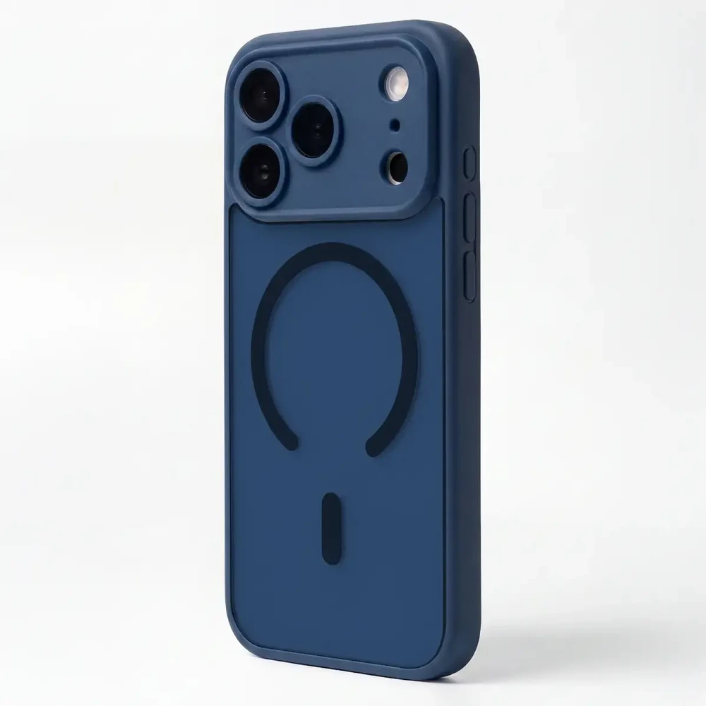Dėklas Telforceone Mag Matt case for iPhone 17 Pro 6,3" / iPhone 18 Pro 6,3" dark mėlynas big hole