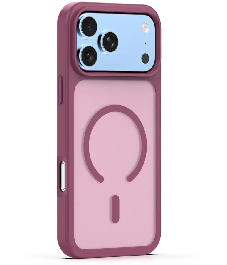 Dėklas Telforceone Mag Matt case for iPhone 17 Pro 6,3" / iPhone 18 Pro 6,3" maroon big hole