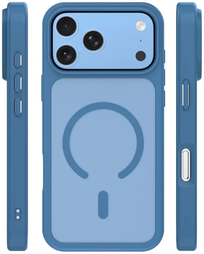 Dėklas Telforceone Mag Matt case for iPhone 17 Pro Max 6,9" / 18 Pro Max 6,9" dark mėlynas big hole