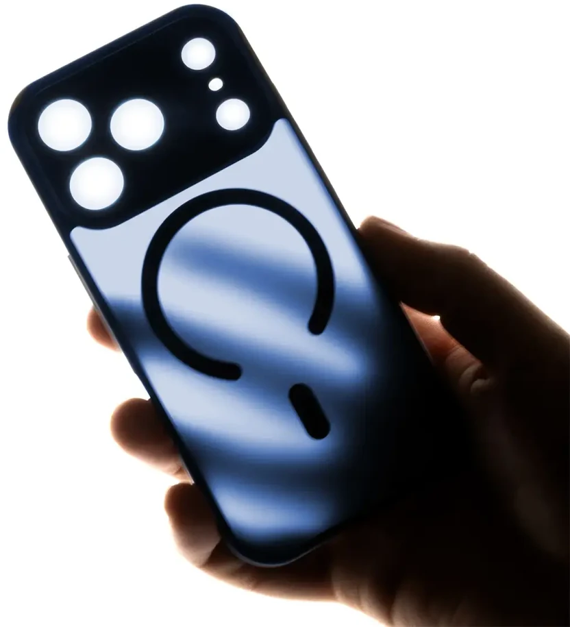 Dėklas Telforceone Mag Matt case for iPhone 17 Pro 6,3" / iPhone 18 Pro 6,3" dark mėlynas big hole