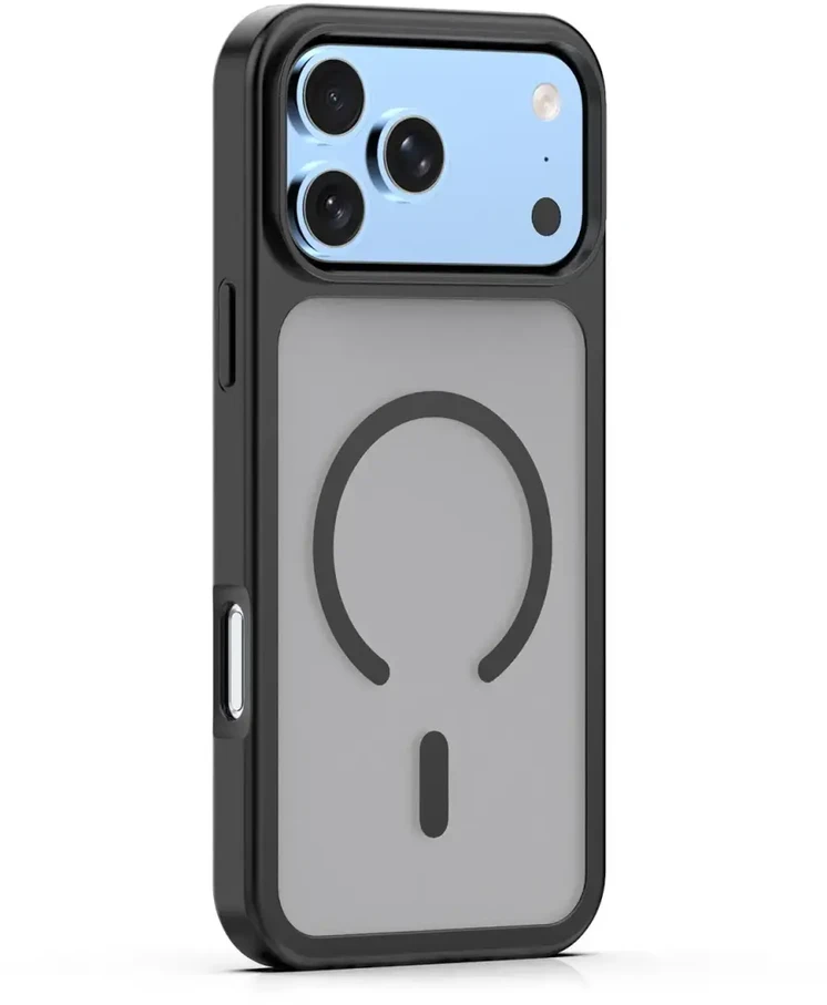 Dėklas Telforceone Mag Matt case for iPhone 17 Pro 6,3" / iPhone 18 Pro 6,3" juodas big hole