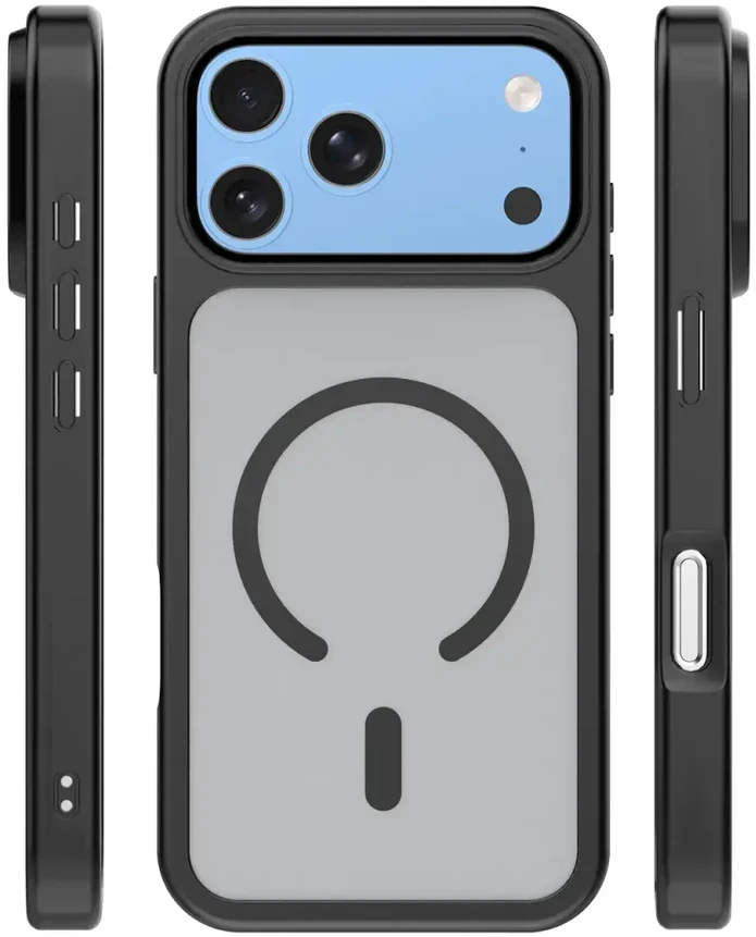 Dėklas Telforceone Mag Matt case for iPhone 17 Pro Max 6,9" / 18 Pro Max 6,9" juodas big hole