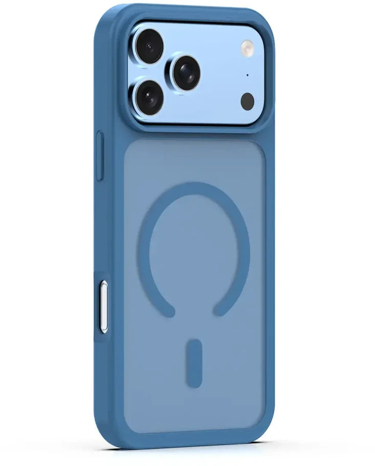 Dėklas Telforceone Mag Matt case for iPhone 17 Pro Max 6,9" / 18 Pro Max 6,9" dark mėlynas big hole