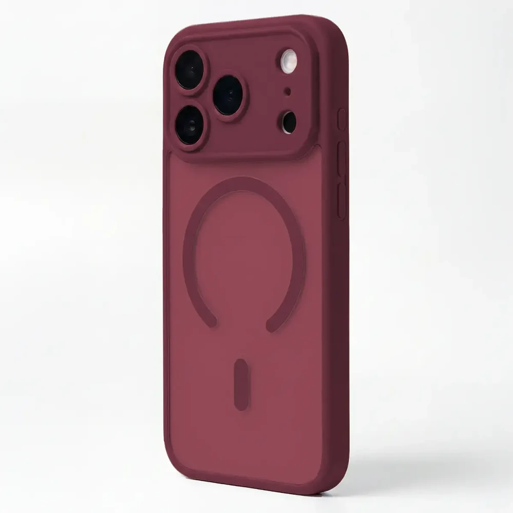 Dėklas Telforceone Mag Matt case for Samsung Galaxy S25 FE maroon camera protection
